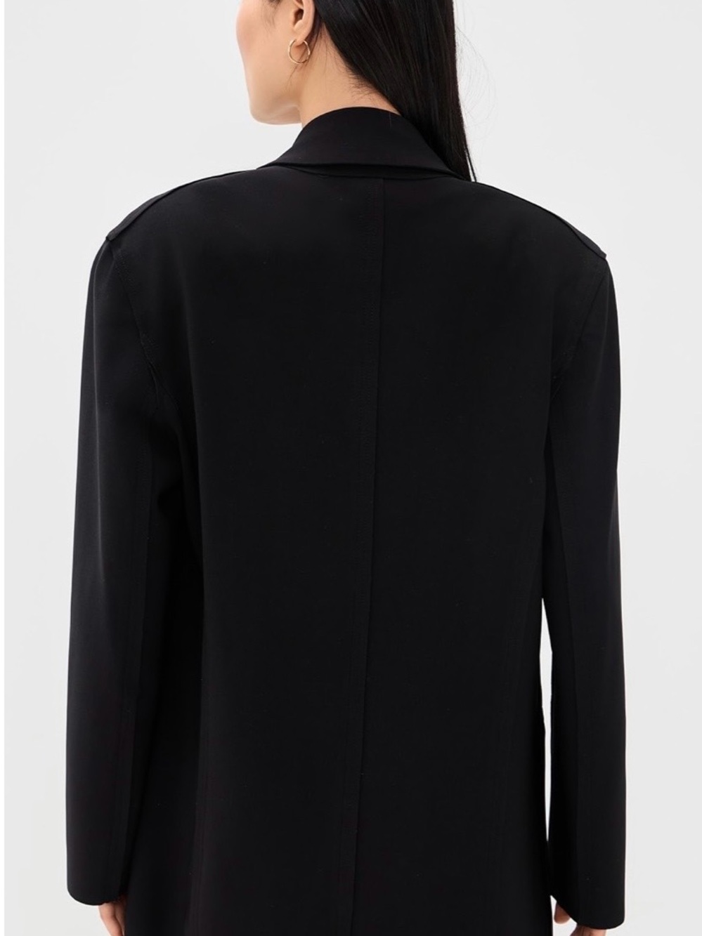 NORMA KAMALI Women’s Blazer Black Boyfriend Cut Jacket - Size 10 Career - Picture 2 of 8